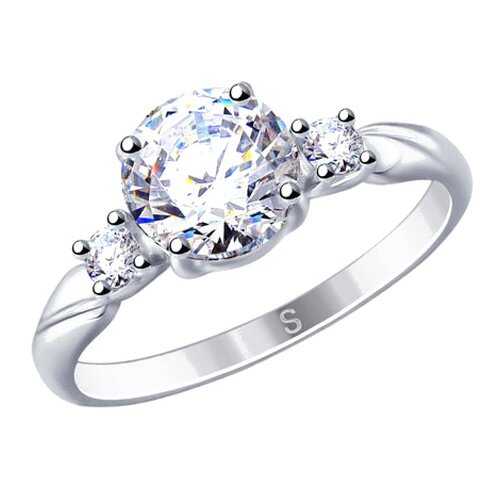 Кольцо женское SOKOLOV из серебра со Swarovski Zirconia 89010114 р.19 в SELA