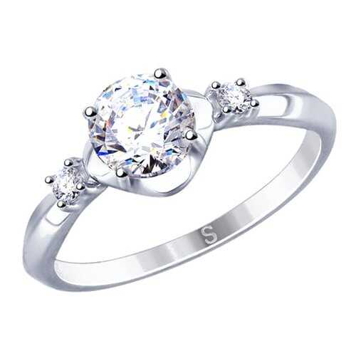 Кольцо женское SOKOLOV из серебра со Swarovski Zirconia 89010116 р.19.5 в SELA