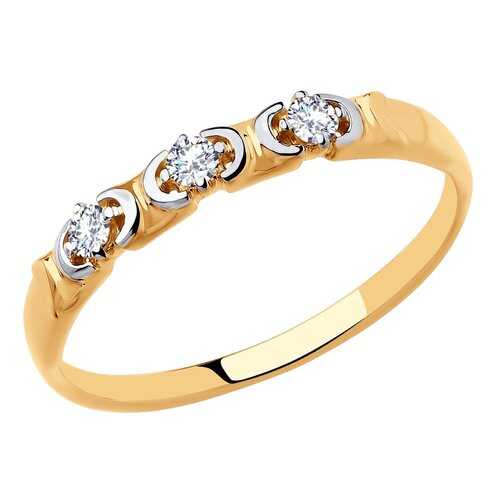 Кольцо женское SOKOLOV из золота со Swarovski Zirconia 81010430 р.15.5 в SELA