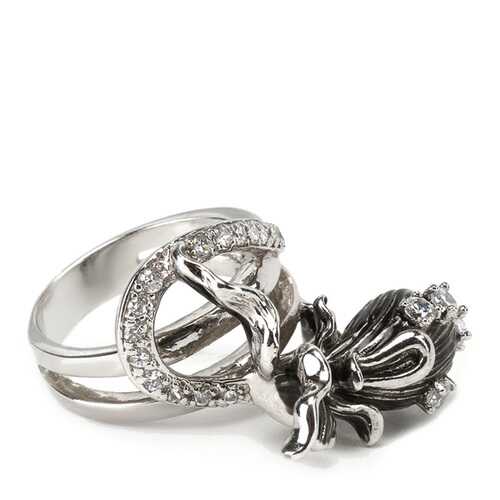 Кольцо женское YOUKON OR 3555Ч серебряное р.15,5 в SELA