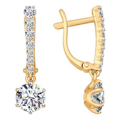 Серьги SOKOLOV из золота со Swarovski Zirconia 81020210 в SELA