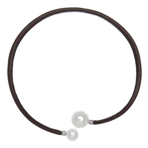 Бусы женские My-bijou 303-1133 белые/коричневые в SELA