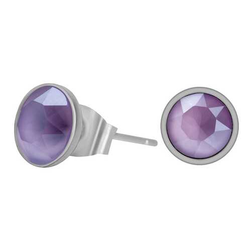 Пусеты женские Fiore Luna SWE298.10 фиолетовые/серебристые в SELA