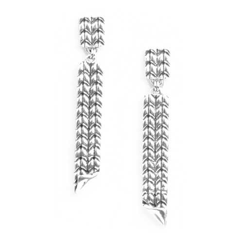 Серьги женские ORI TAO OT-12-29021 серебристые в SELA