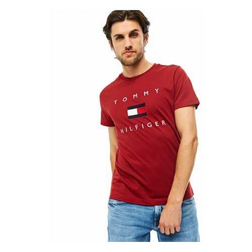 Футболка мужская Tommy Hilfiger MW0MW14313 красная XL в SELA