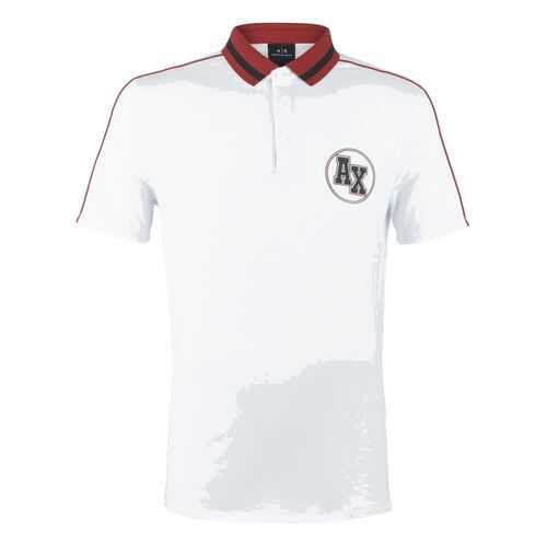 Футболка-поло мужская Armani Exchange 3HZFFC ZJ1VZ 1100 белая XXL в SELA