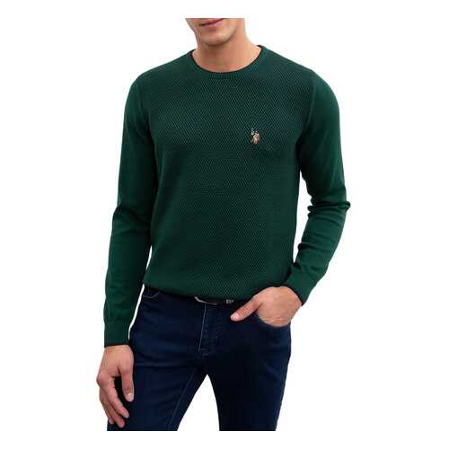 Джемпер мужской U.S. POLO Assn. G081SZ0TK0OTISSK9 зеленый M в SELA