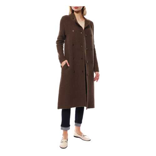 Пальто женское Mir cashmere YWI17-027 коричневое XL в SELA