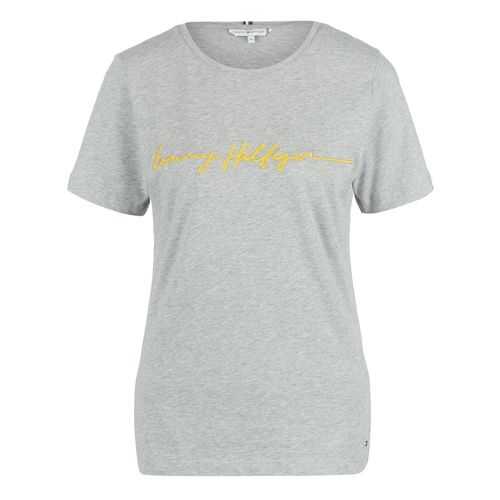 Футболка женская Tommy Hilfiger WW0WW27965 серая S в SELA