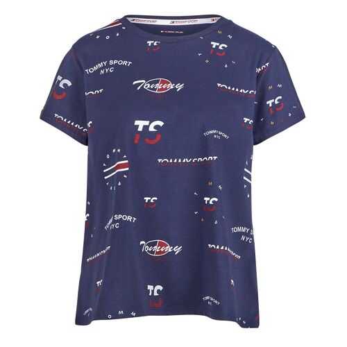 Футболка женская Tommy Sport S10S100412 0GY синяя S в SELA