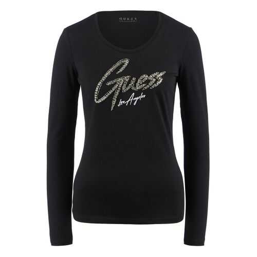 Лонгслив женский Guess W0YI65-JA900 черный XS в SELA